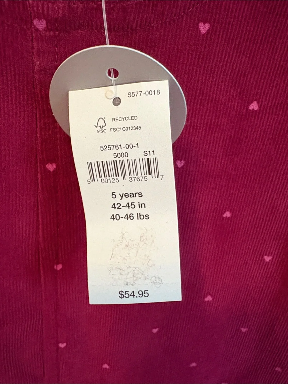 Baby Gap Cream Top with Corduroy jumper dress
